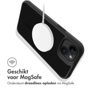 iMoshion Rugged Hybrid Carbon Case met MagSafe iPhone 14 - Zwart