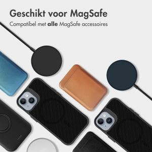 iMoshion Rugged Hybrid Carbon Case met MagSafe iPhone 15 - Zwart