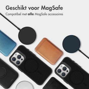 iMoshion Rugged Hybrid Carbon Case met MagSafe iPhone 15 Pro - Zwart
