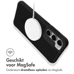 iMoshion Rugged Hybrid Carbon Case met MagSafe Samsung Galaxy S23 - Zwart