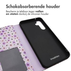 iMoshion Design Bookcase Samsung Galaxy A34 (5G) - Purple Flowers