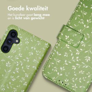 iMoshion Design Bookcase Samsung Galaxy A34 (5G) - Green Flowers