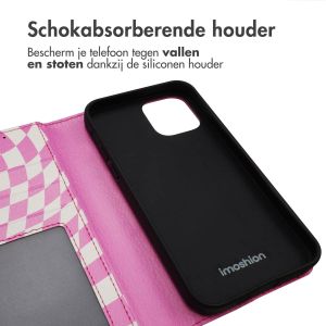 iMoshion Design Bookcase iPhone 12 (Pro) - Retro Pink