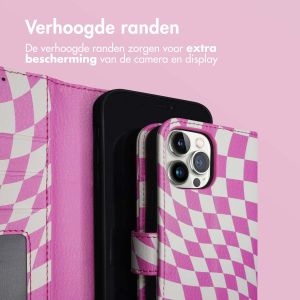 iMoshion Design Bookcase iPhone 12 (Pro) - Retro Pink