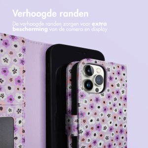 iMoshion Design Bookcase iPhone 12 (Pro) - Purple Flowers