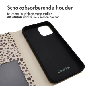 iMoshion Design Bookcase iPhone 12 (Pro) - Black And White Dots