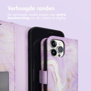 iMoshion Design Bookcase iPhone 12 (Pro) - Purple Marble