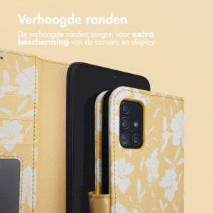 iMoshion Design Bookcase Samsung Galaxy A51 - Yellow Flowers