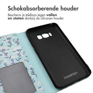 iMoshion Design Bookcase Samsung Galaxy S8 - Blue Flowers