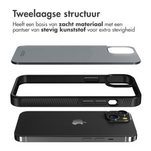 Accezz Rugged Frosted Backcover iPhone 14 - Zwart