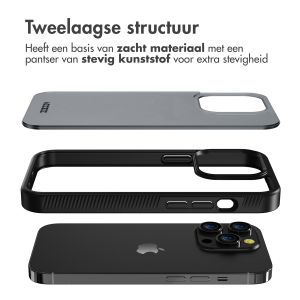 Accezz Rugged Frosted Backcover iPhone 14 Pro - Zwart