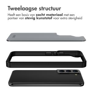 Accezz Rugged Frosted Backcover Samsung Galaxy S22 - Zwart