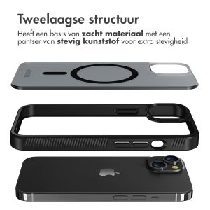 Accezz Rugged Frosted Backcover met MagSafe iPhone 14 - Zwart