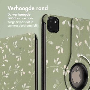 iMoshion 360° Draaibare Design Bookcase iPad Pro 11 (2018 - 2022) - Green Flowers