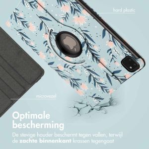 iMoshion 360° Draaibare Design Bookcase iPad Pro 11 (2018 - 2022) - Flowers