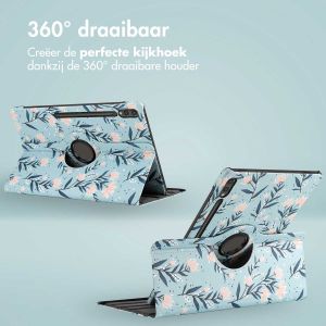 iMoshion 360° Draaibare Design Bookcase Samsung Galaxy Tab S9 Ultra - Flowers