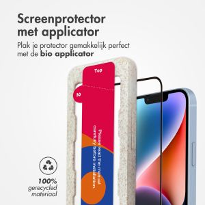 Accezz Gehard Glas Full Cover Screenprotector met applicator iPhone 13 / 13 Pro / 14 - Transparant