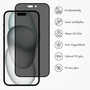 Accezz Gehard Glas Privacy Screenprotector iPhone 15