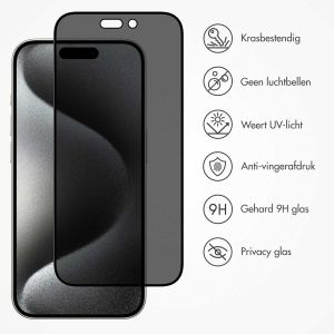 Accezz Gehard Glas Privacy Screenprotector iPhone 15 Pro Max