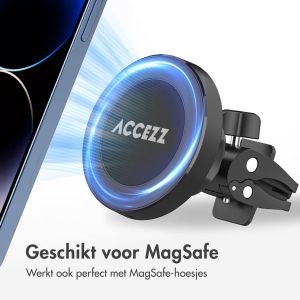 Accezz Telefoonhouder auto met Magsafe - Draadloze oplader - Ventilatierooster - Zwart 