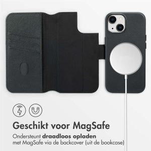 Accezz Leather Bookcase 2-in-1 met MagSafe iPhone 15 - Onyx Black