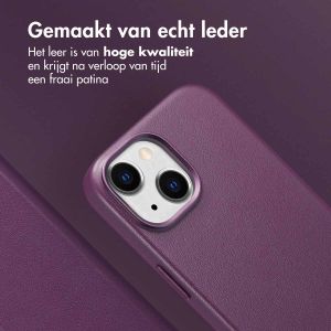 Accezz Leather Bookcase 2-in-1 met MagSafe iPhone 15 - Heath Purple