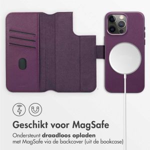 Accezz Leather Bookcase 2-in-1 met MagSafe iPhone 15 Pro Max - Heath Purple