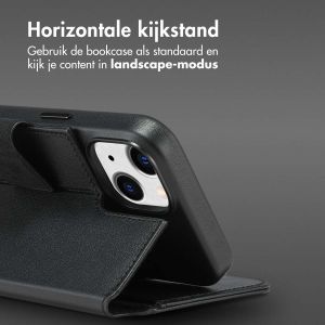 Accezz Leather Bookcase 2-in-1 met MagSafe iPhone 14 - Onyx Black