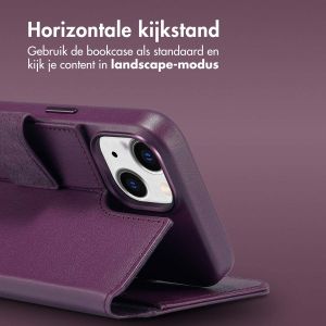 Accezz Leather Bookcase 2-in-1 met MagSafe iPhone 14 - Heath Purple