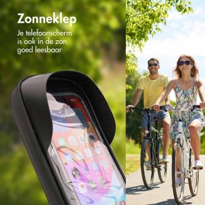 iMoshion Telefoonhouder fiets - Spatwaterdicht - Met Zonneklep - Zwart