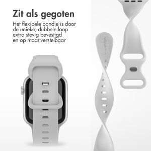 iMoshion Siliconen⁺ bandje Apple Watch Series 1-9 / SE - 38/40/41 mm - Fog - Maat S/M
