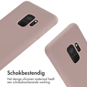 iMoshion Siliconen hoesje met koord Samsung Galaxy S9 - Sand Pink