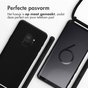 iMoshion Siliconen hoesje met koord Samsung Galaxy S9 - Zwart