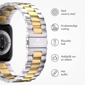 iMoshion Stalen bandje Apple Watch Series 1-9 / SE / Ultra (2) - 42/44/45/49 mm - Zilver / Goud
