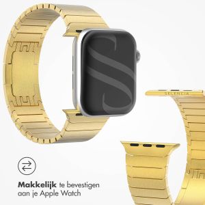 Selencia Stalen schakelband Apple Watch Series 1-9 / SE - 38/40/41 mm - Goud