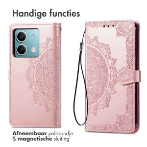 iMoshion Mandala Bookcase Xiaomi Redmi Note 13 (5G) - Rosé Goud