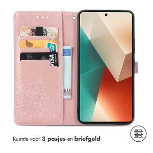iMoshion Mandala Bookcase Xiaomi Redmi Note 13 (5G) - Rosé Goud