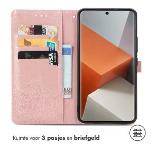 iMoshion Mandala Bookcase Xiaomi Redmi Note 13 Pro Plus (5G) - Rosé Goud