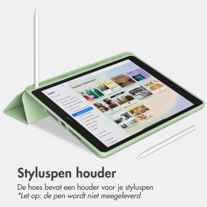 Accezz Smart Silicone Bookcase iPad 9 (2021) 10.2 / iPad 8 (2020) 10.2 / iPad 7 (2019) 10.2 - Lichtgroen