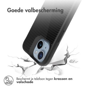 iMoshion Rugged Hybrid Carbon Case iPhone 15 - Zwart