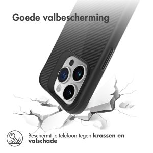 iMoshion Rugged Hybrid Carbon Case iPhone 15 Pro Max - Zwart