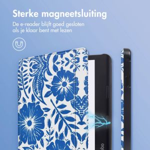 iMoshion Design Slim Hard Case Sleepcover met stand Kobo Sage / Tolino Epos 3 - Flower Tile