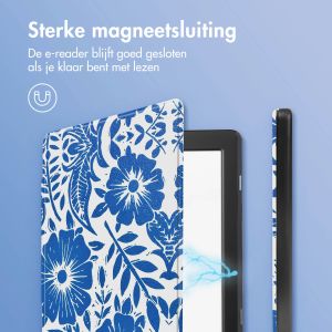 iMoshion Design Slim Hard Case Sleepcover Tolino Page 2 - Flower Tile