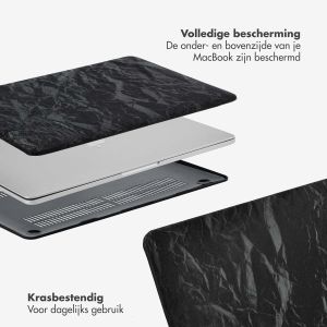 Selencia Fluwelen Cover MacBook Pro 13 inch (2020 / 2022) - A2289 / A2251 - Zwart