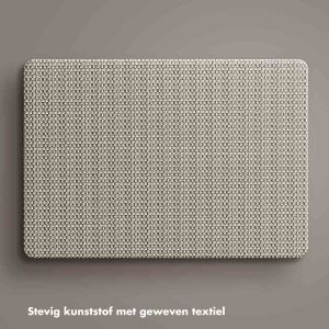 Selencia Geweven Cover MacBook Air 13 inch (2022) / Air 13 inch (2024) M3 chip - A2681 / A3113 - Taupe
