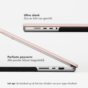 Selencia Geweven Cover MacBook Air 13 inch (2022) / Air 13 inch (2024) M3 chip - A2681 / A3113 - Roze