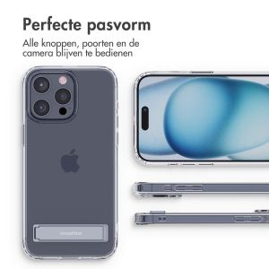 iMoshion Stand Backcover iPhone 15 Pro Max - Transparant