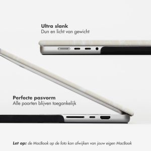 Selencia Fluwelen Cover MacBook Pro 14 inch (2021) / Pro 14 inch (2023) M3 chip - A2442 / A2779 / A2918 - Beige