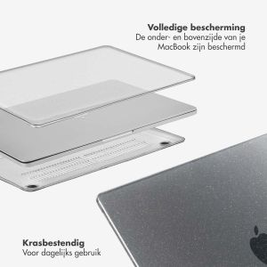 Selencia Glitter Cover MacBook Air 15 inch (2023) / Air 15 inch (2024) M3 chip - A2941 / A3114 - Transparant