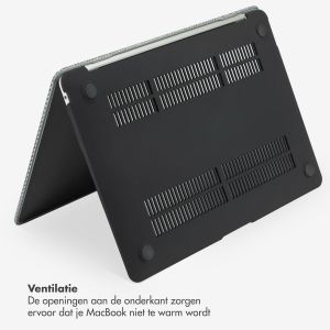 Selencia Geweven Cover MacBook Air 15 inch (2023) / Air 15 inch (2024) M3 chip - A2941 / A3114 - Grijs